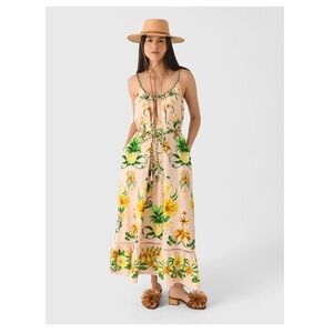 Farm Rio Women's Botanical Beauty Pink Maxi Dress.